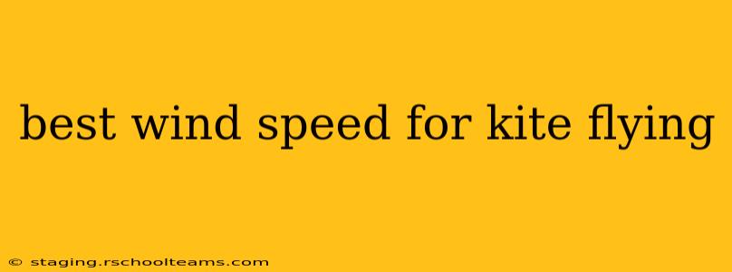 best wind speed for kite flying