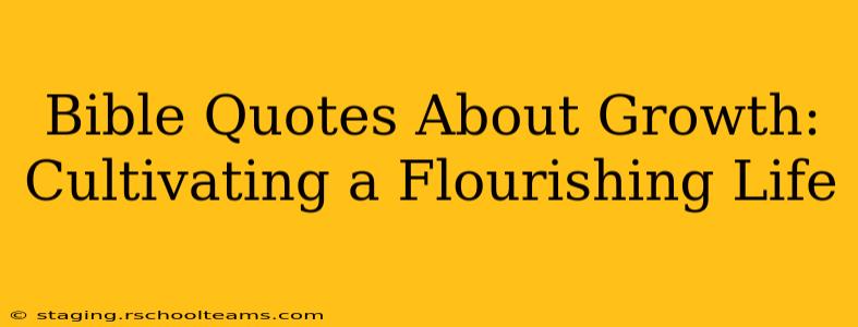 Bible Quotes About Growth: Cultivating a Flourishing Life