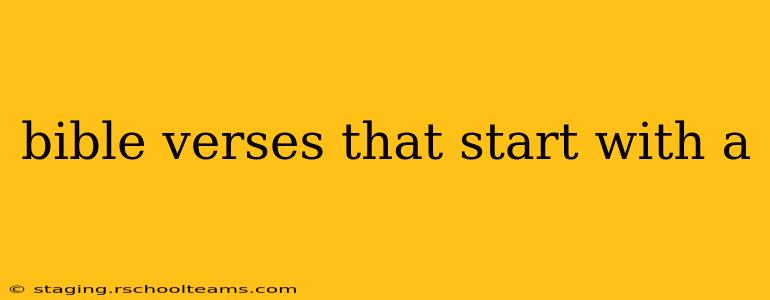 bible verses that start with a