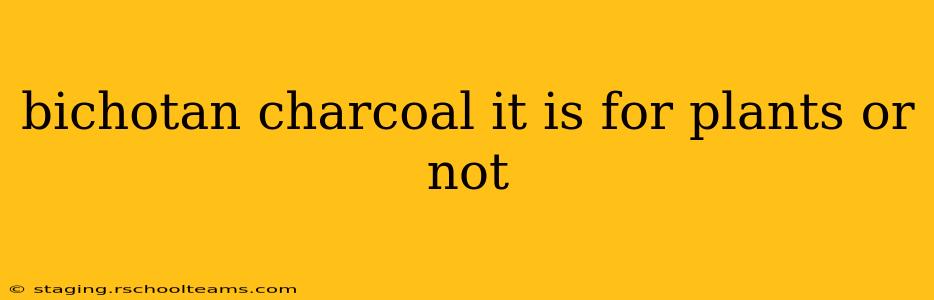 bichotan charcoal it is for plants or not
