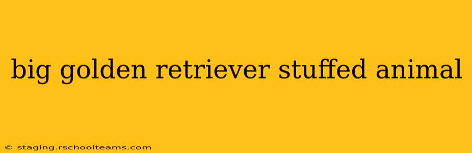 big golden retriever stuffed animal