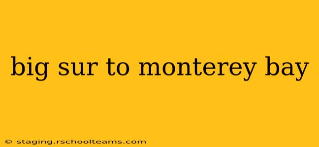 big sur to monterey bay