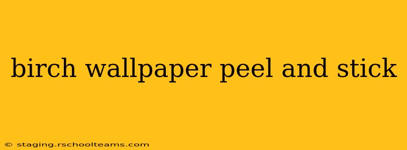 birch wallpaper peel and stick