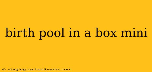 birth pool in a box mini