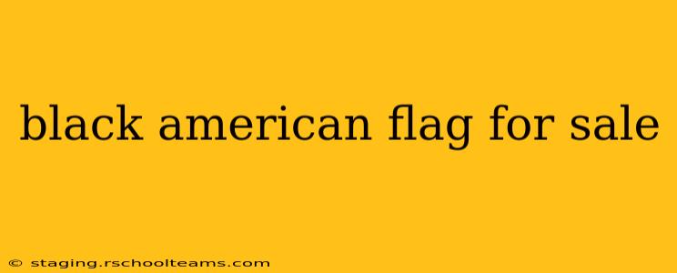 black american flag for sale