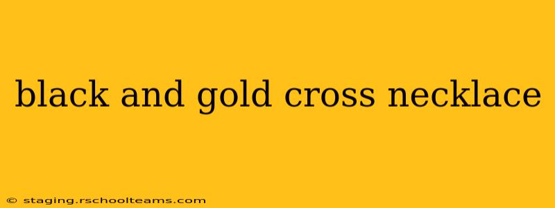 black and gold cross necklace