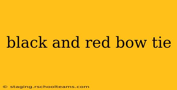 black and red bow tie