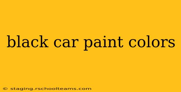 black car paint colors