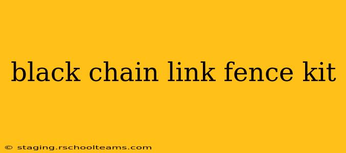 black chain link fence kit