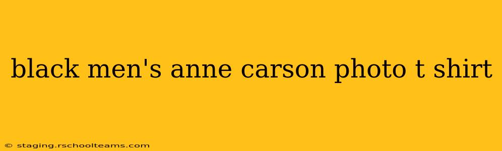 black men's anne carson photo t shirt