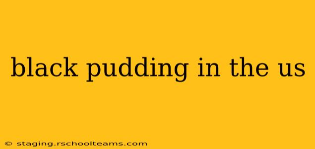 black pudding in the us