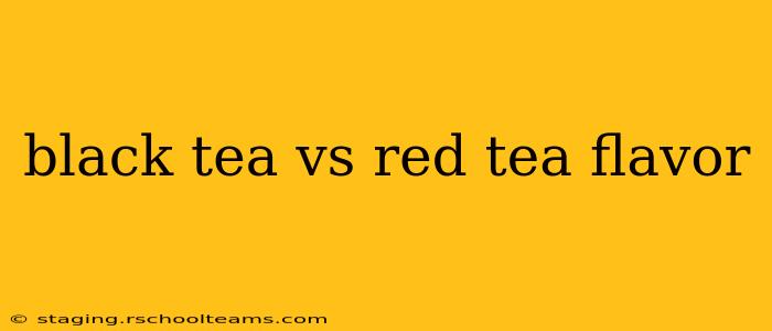 black tea vs red tea flavor