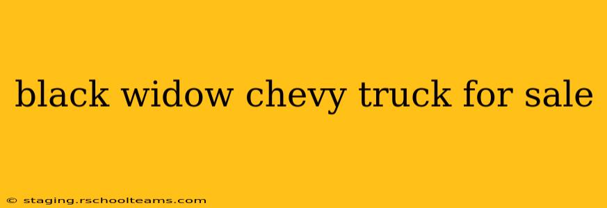 black widow chevy truck for sale