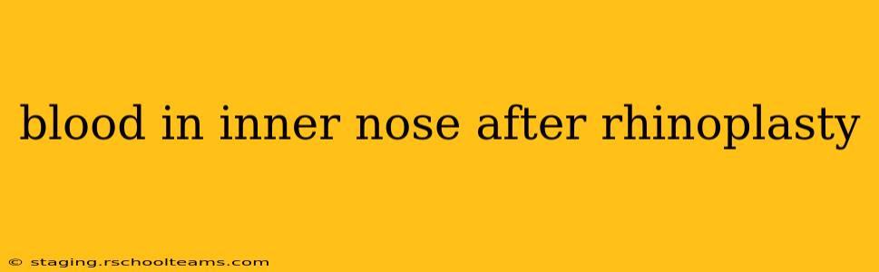 blood in inner nose after rhinoplasty
