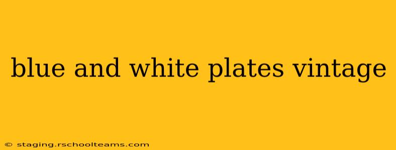 blue and white plates vintage