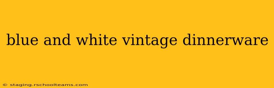 blue and white vintage dinnerware