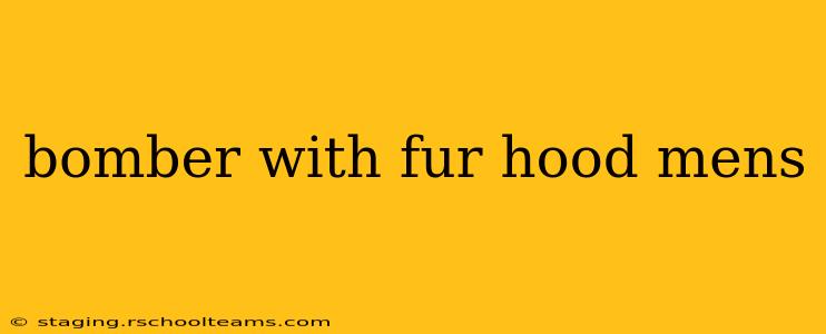 bomber with fur hood mens