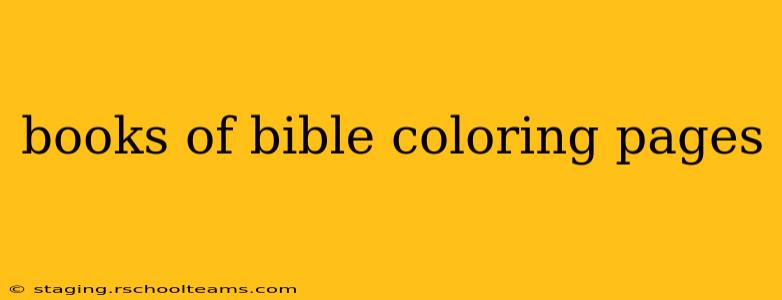 books of bible coloring pages