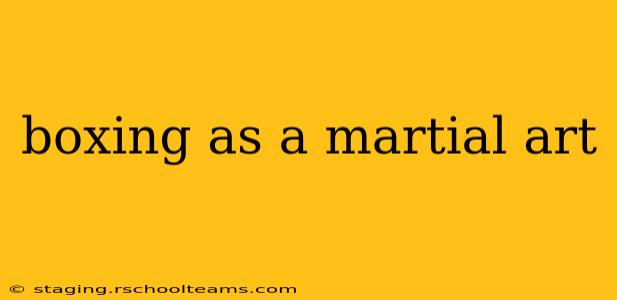 boxing as a martial art