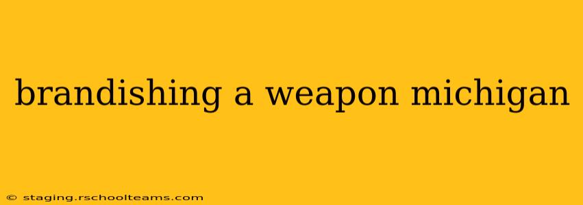 brandishing a weapon michigan