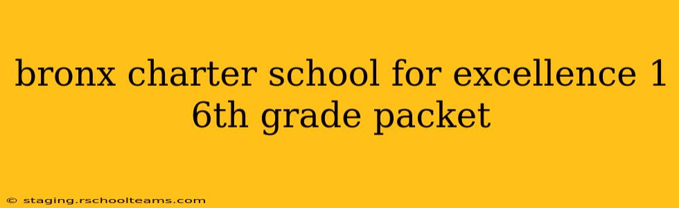 bronx charter school for excellence 1 6th grade packet
