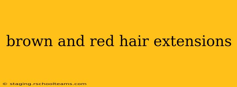 brown and red hair extensions