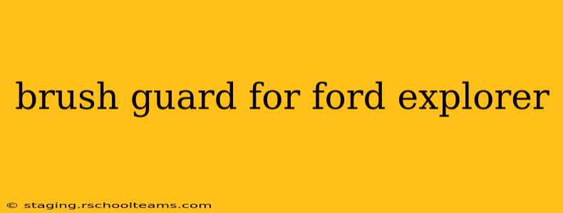brush guard for ford explorer