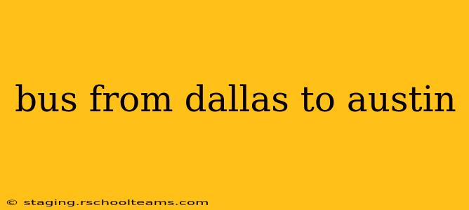 bus from dallas to austin