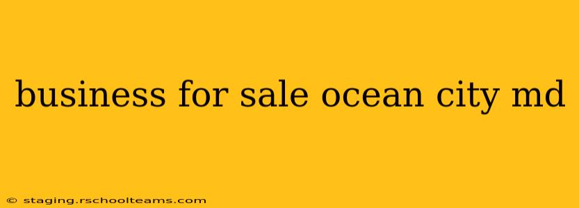 business for sale ocean city md