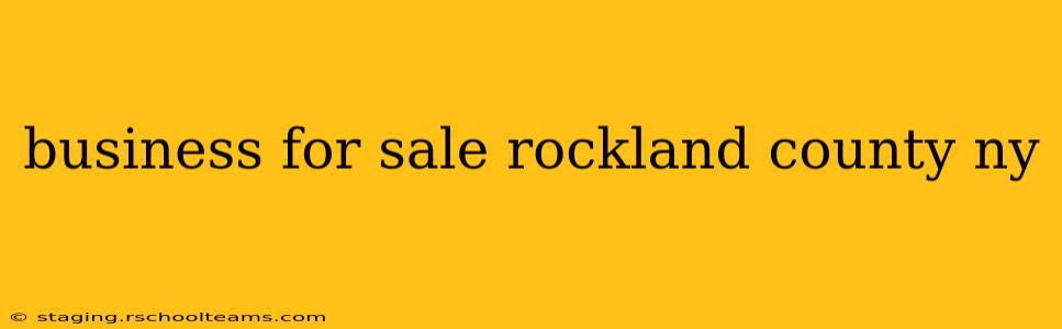 business for sale rockland county ny