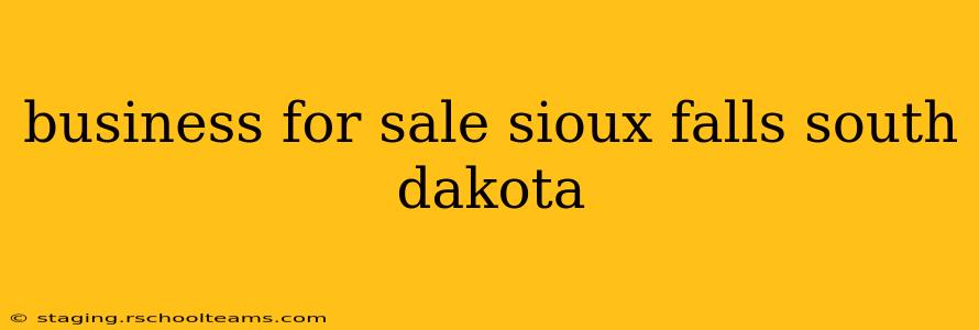 business for sale sioux falls south dakota