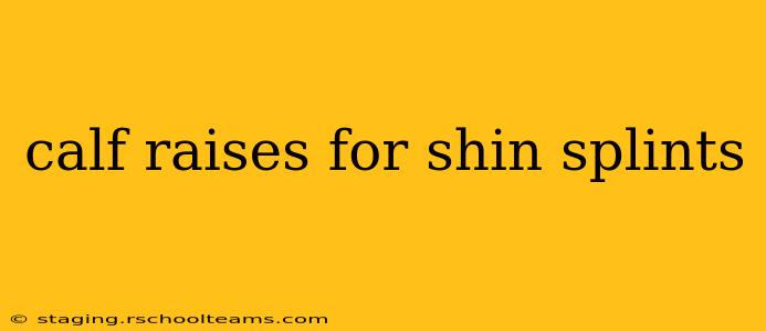 calf raises for shin splints