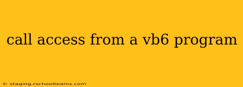 call access from a vb6 program