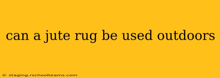 can a jute rug be used outdoors