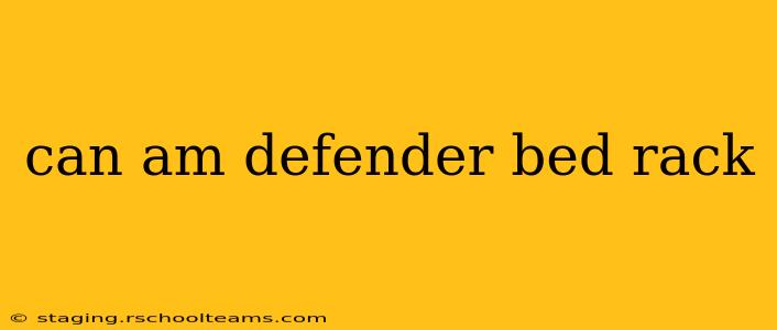 can am defender bed rack