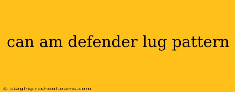 can am defender lug pattern