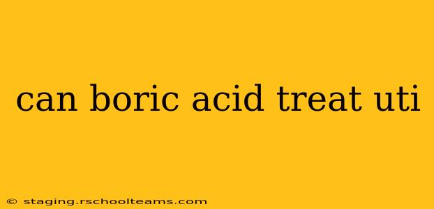 can boric acid treat uti
