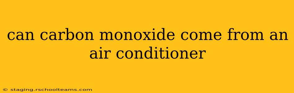 can carbon monoxide come from an air conditioner