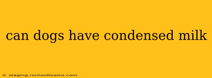 can dogs have condensed milk