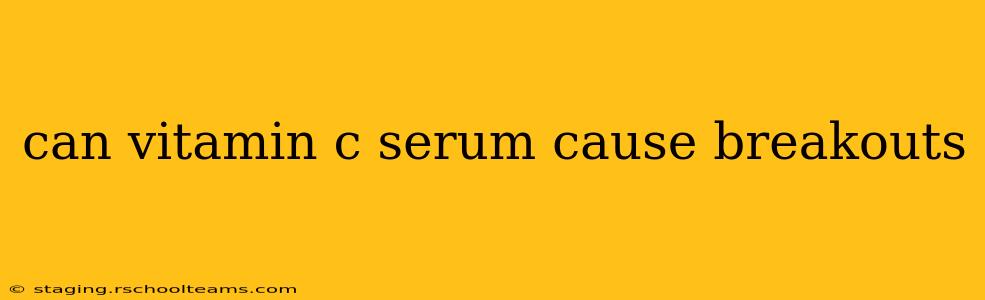 can vitamin c serum cause breakouts