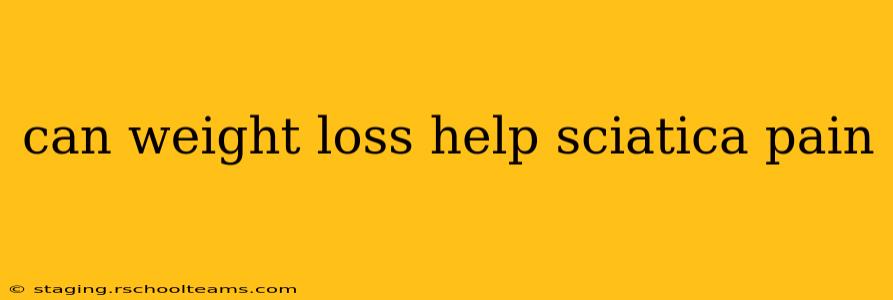 can weight loss help sciatica pain