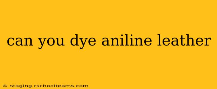 can you dye aniline leather
