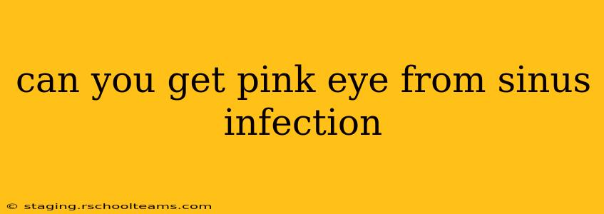 can you get pink eye from sinus infection