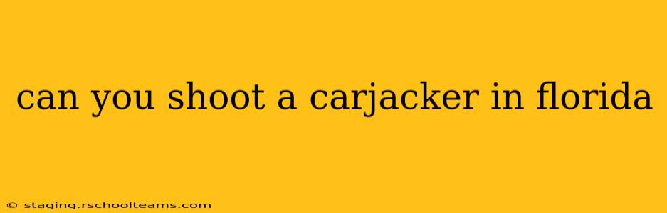 can you shoot a carjacker in florida
