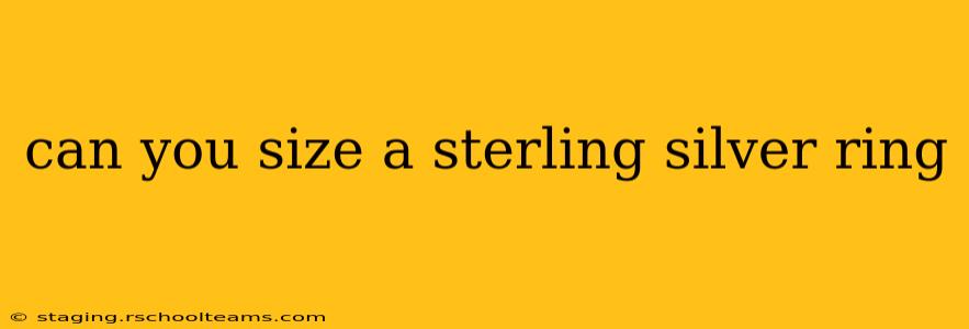 can you size a sterling silver ring