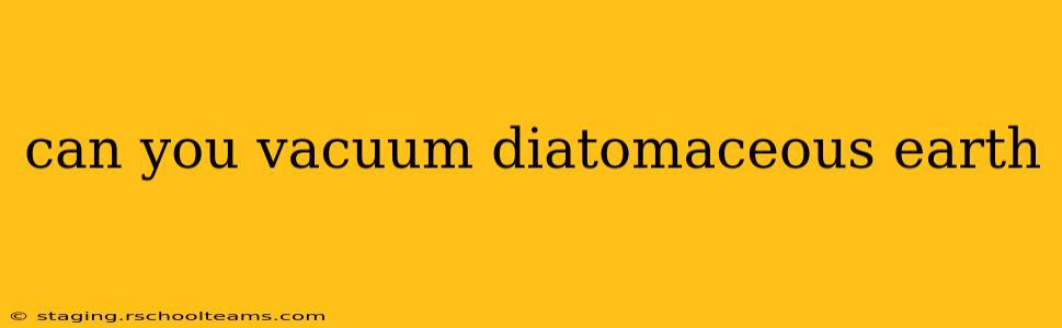 can you vacuum diatomaceous earth