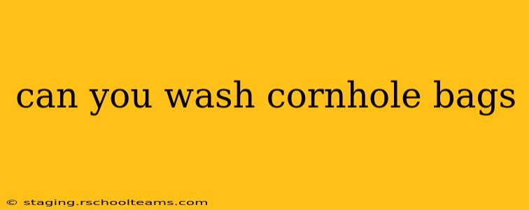 can you wash cornhole bags