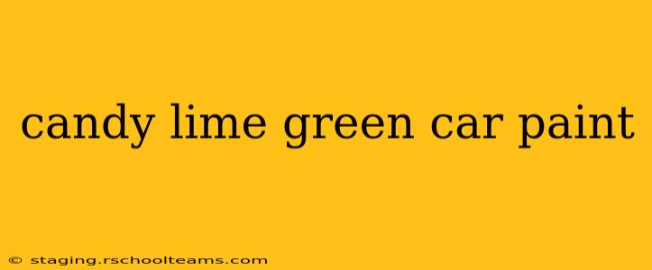 candy lime green car paint