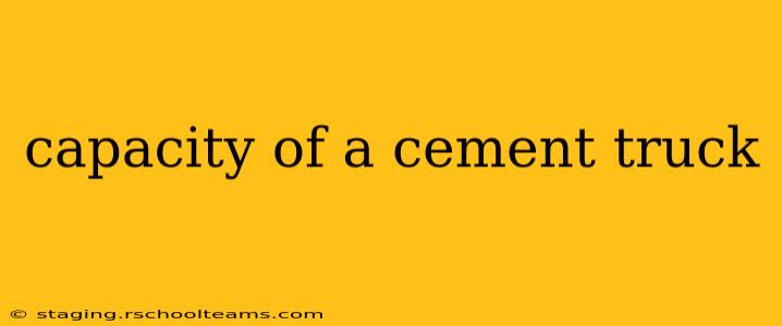 capacity of a cement truck
