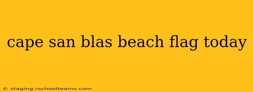 cape san blas beach flag today